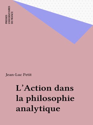 cover image of L'Action dans la philosophie analytique